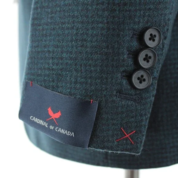 Cardinal of Canada NWT Wool Sport Coat Size 40R US In Blue & Green Melange